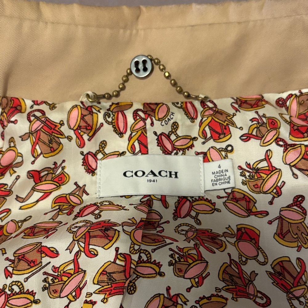 Women's Coach Tan Trench Coat - Picture 4 of 7